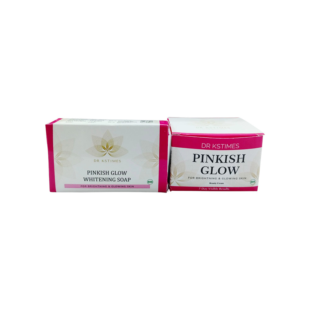 Dr Kstimes Pinkish Glow Glutathione Skin Whitening Night Cream | Skin Brightening Face Soap (Combo 2)