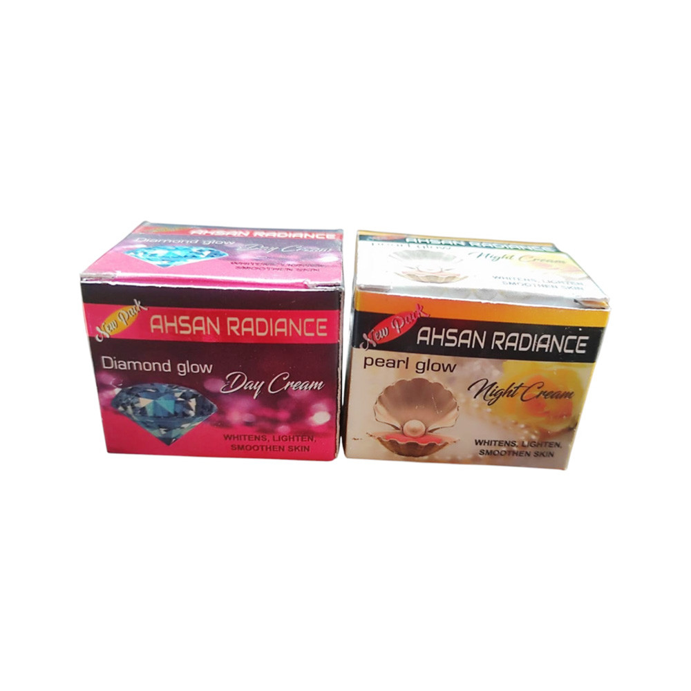 Ahsan Radiance Diamond Glow Day Cream & Pearl Glow Night Cream 2 Set (15 ml)