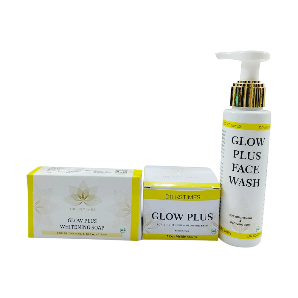 Dr Kstimes Glow Plus Glutathione Skin Whitening Spf 50 Sunscreen Lotion | Night Cream + Soap (3 Combo)
